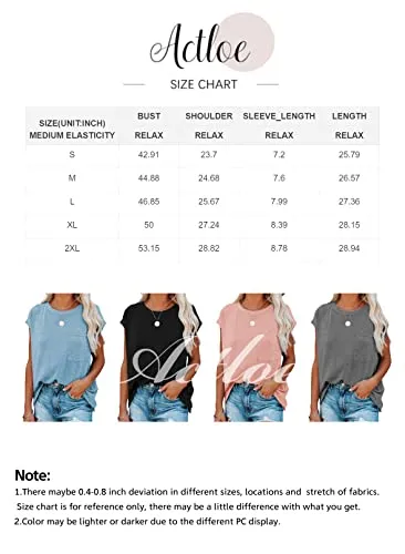 Actloe Womens Summer Tops Short Sleeve Tee Shirts Casual Loose Batwing Sleeve Shirt Top with Pocket Small D Star White