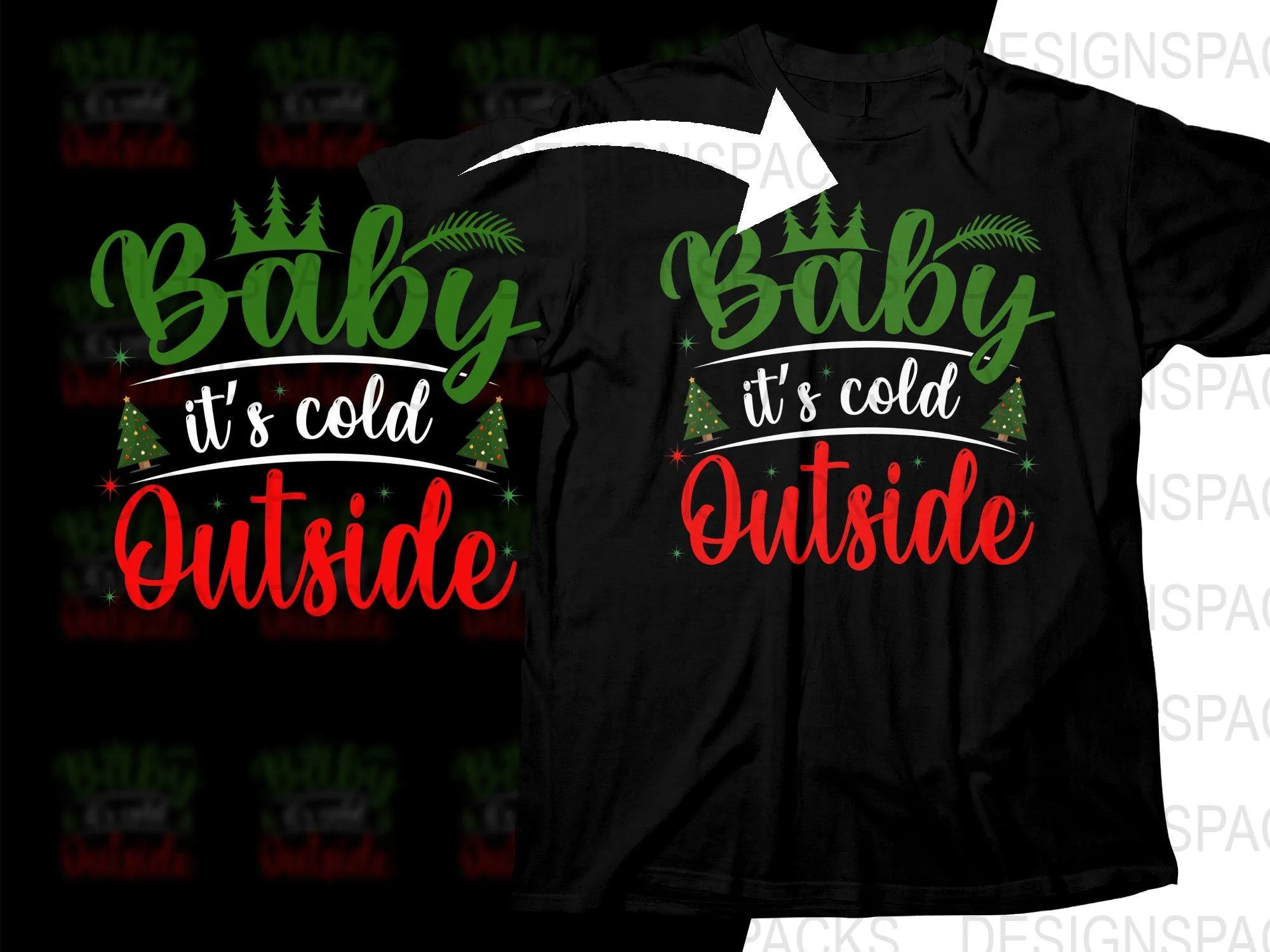 Baby It's Cold Outside Christmas Png Digital Download