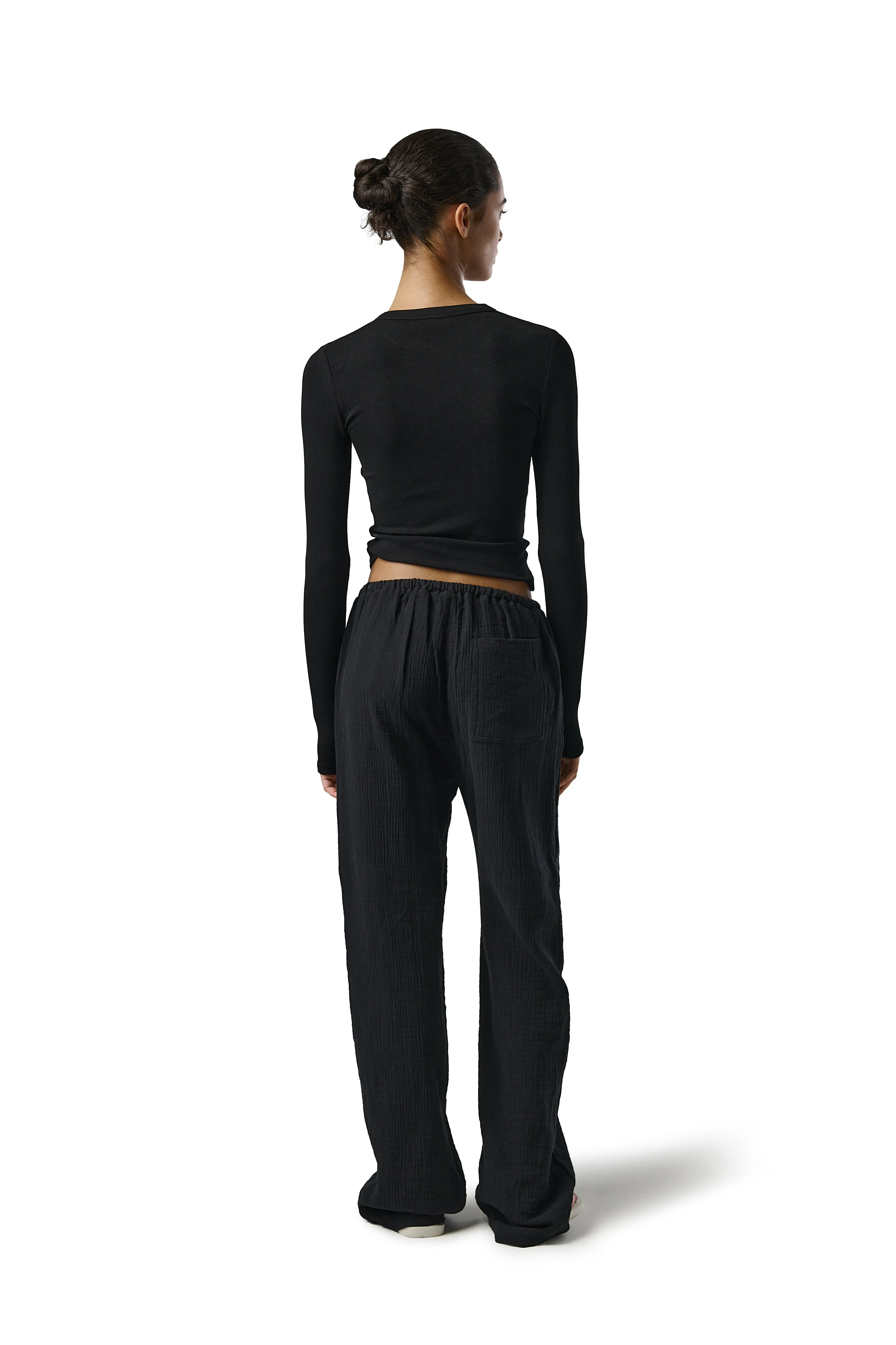 Beatrix Linen Pants in Black