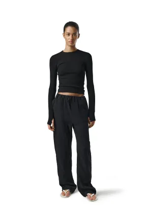 Beatrix Linen Pants in Black