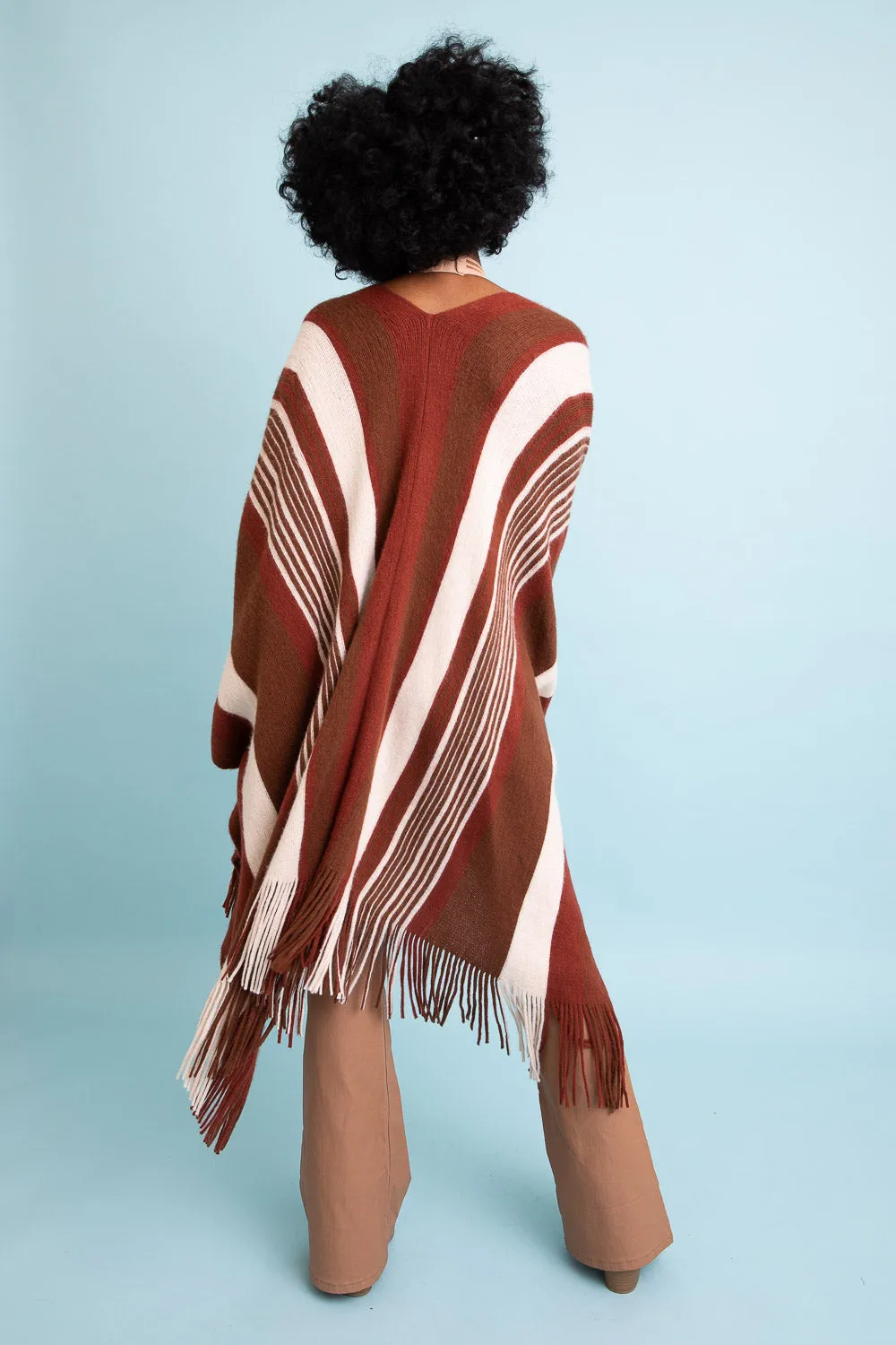 Boho Chic Frayed Edge Ruana