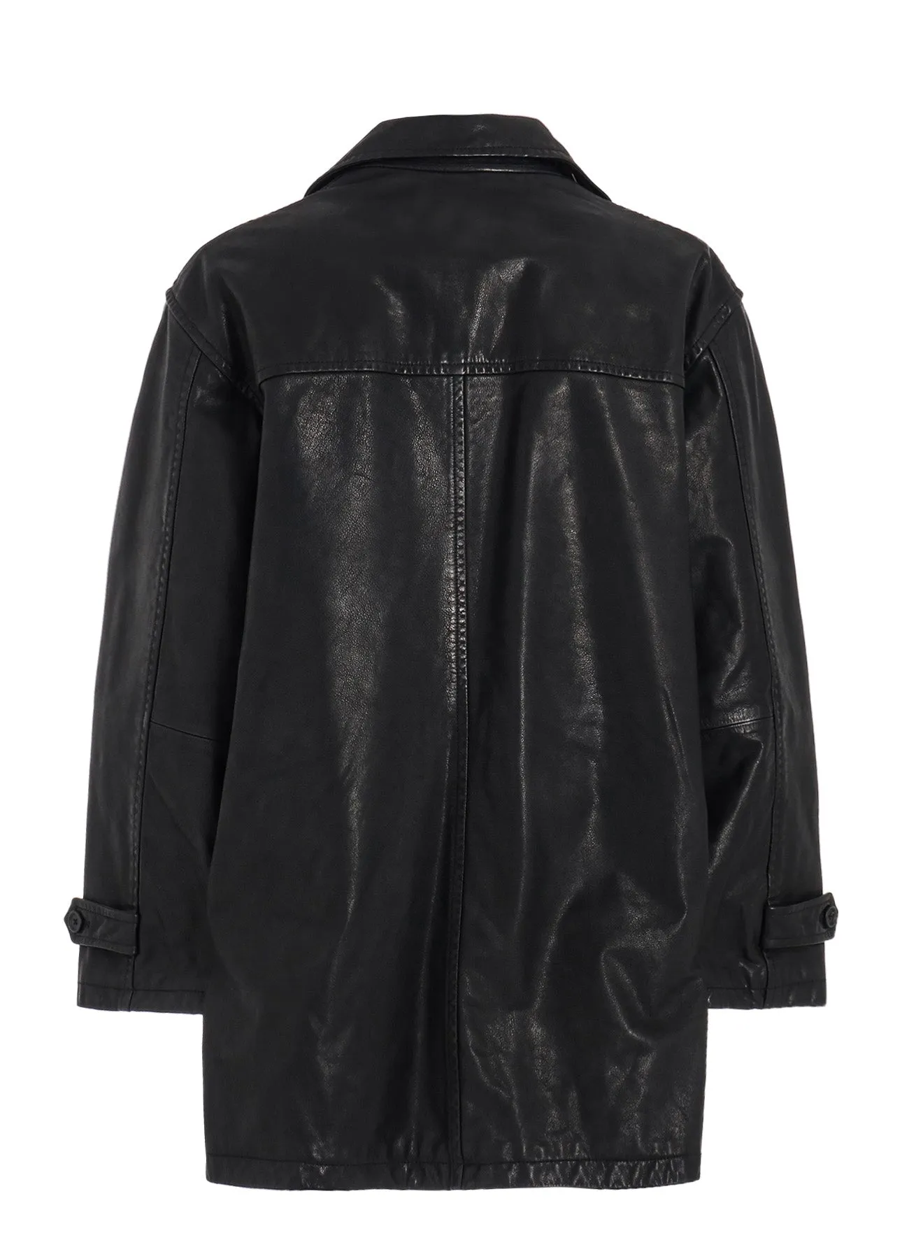 BUFFALO WASHED LEATHER CAR COAT