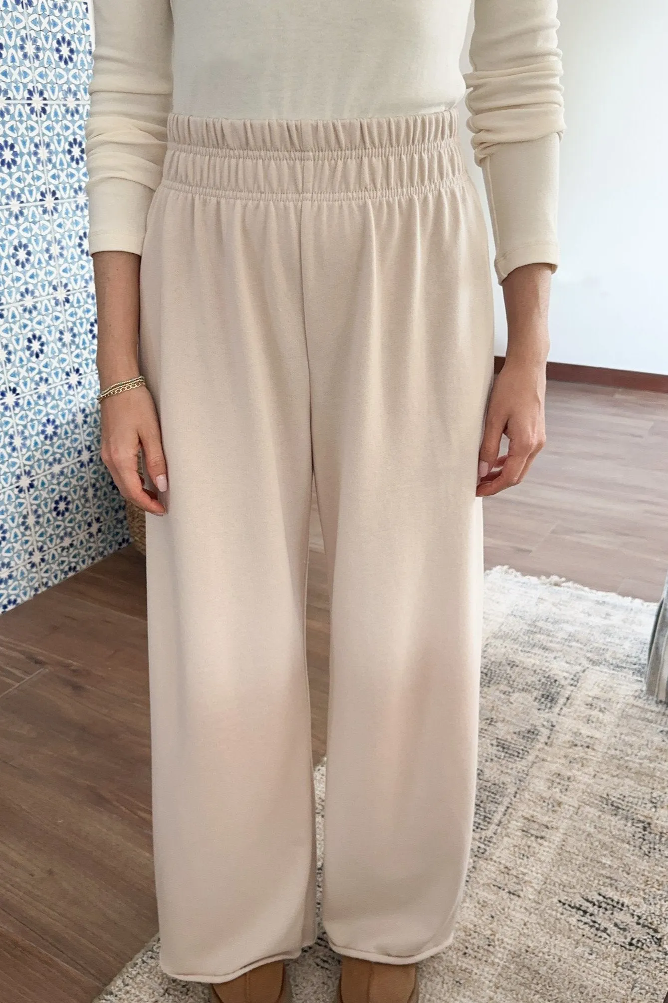 Chelsea Relaxed Lounge Pants in Natural