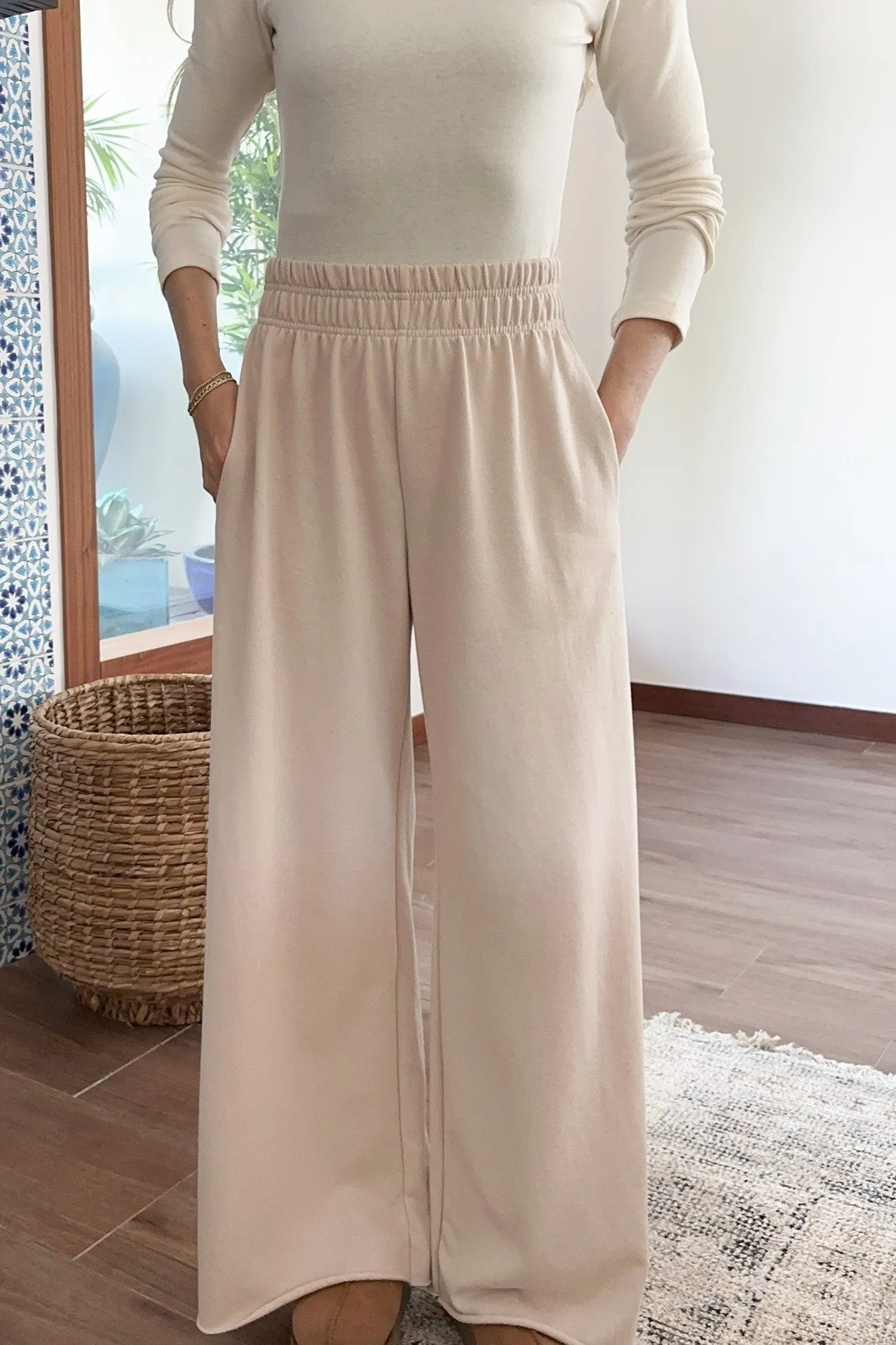 Chelsea Relaxed Lounge Pants in Natural