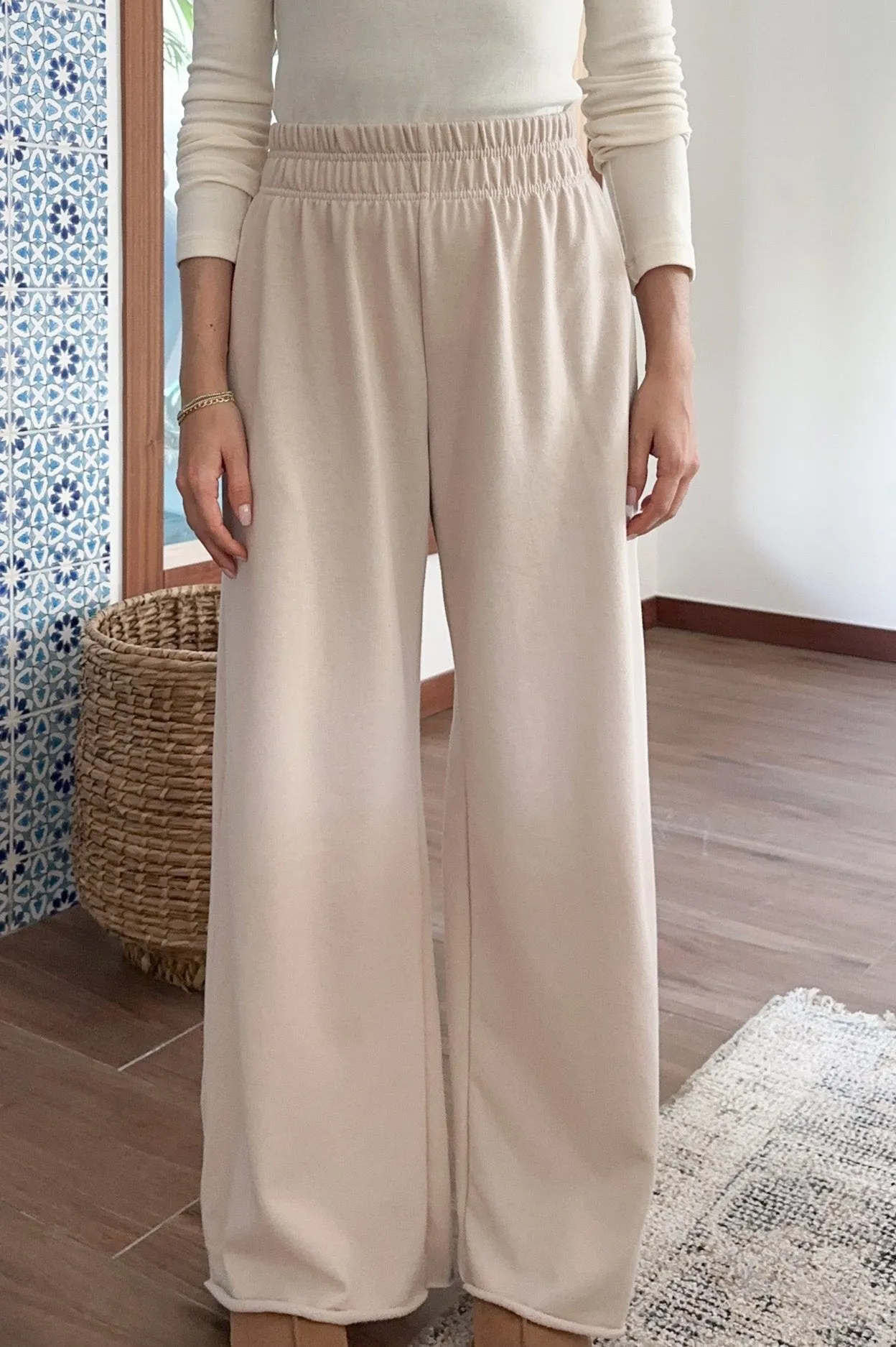 Chelsea Relaxed Lounge Pants in Natural