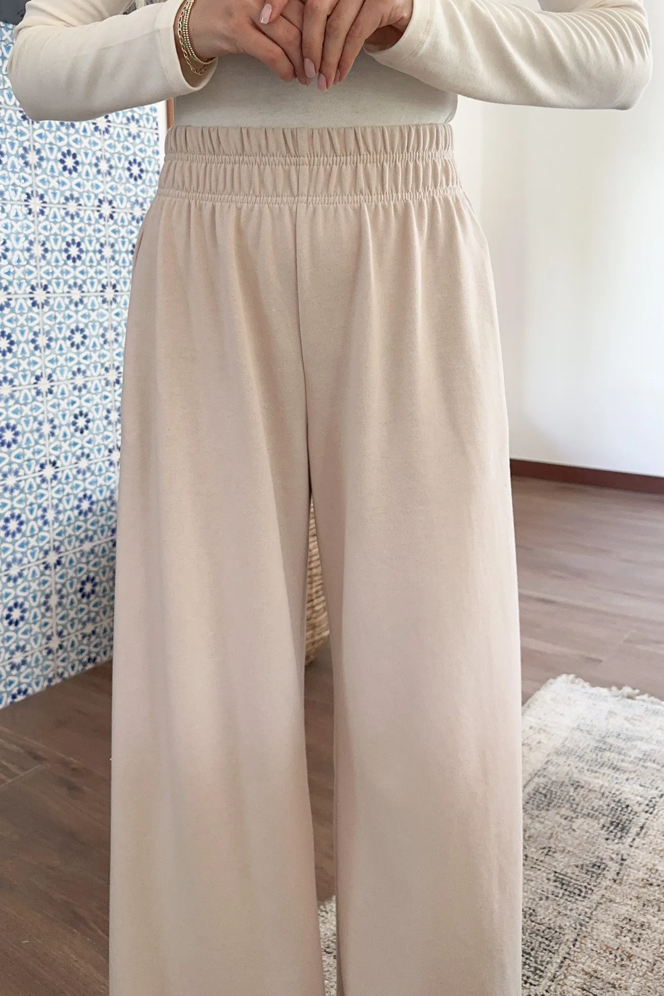 Chelsea Relaxed Lounge Pants in Natural