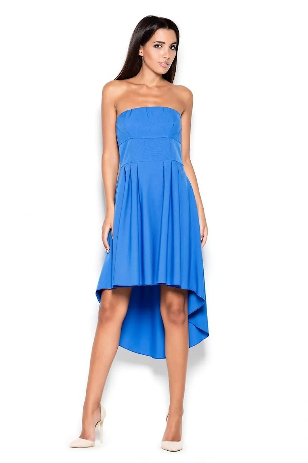 Chic Asymmetrical Strapless Day Dress by Lenitif