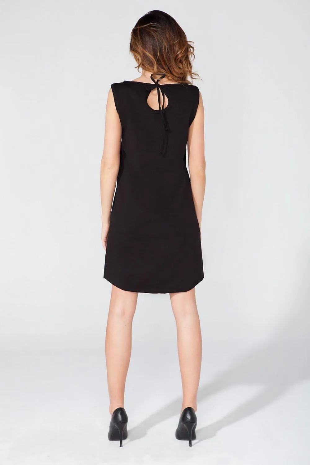 Chic Knit Daydress with Bow Accents by Tessita