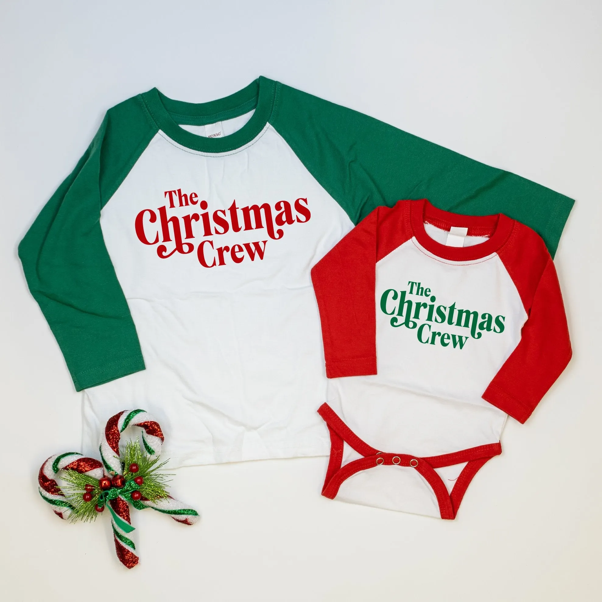 Christmas Crew | RED Raglan | Bodysuit or Tee