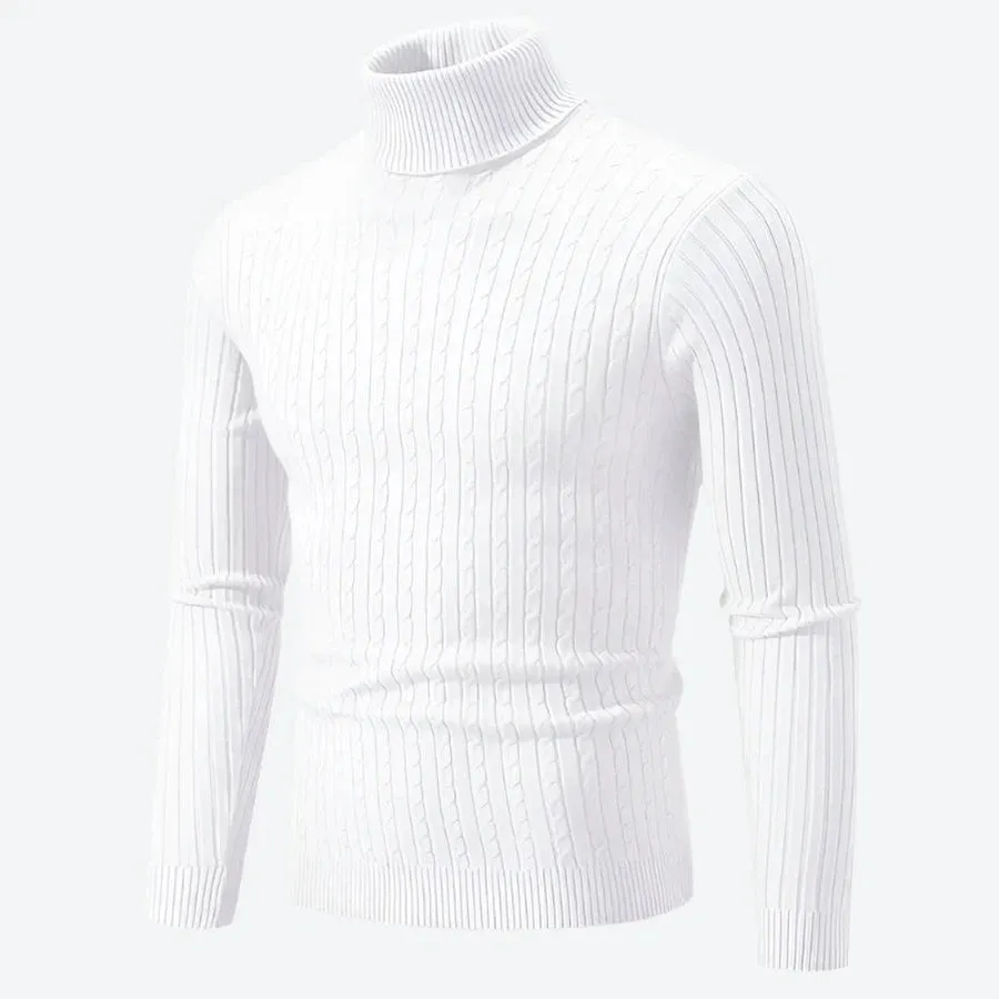 Classic Ribbed Slim Fit Turtleneck Sweaters