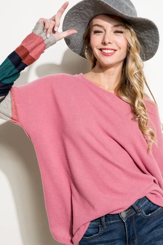 COZY COLORBLOCK TOP