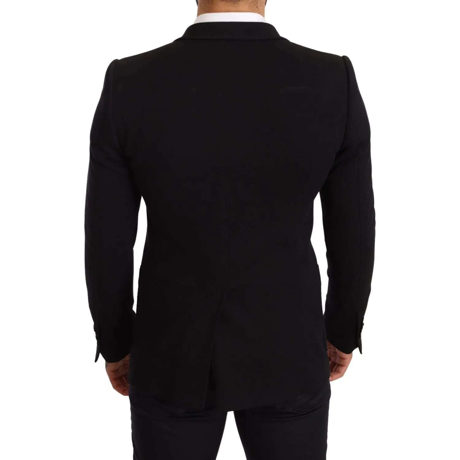 Dolce & Gabbana Elegant Slim Fit Black Cotton Blazer