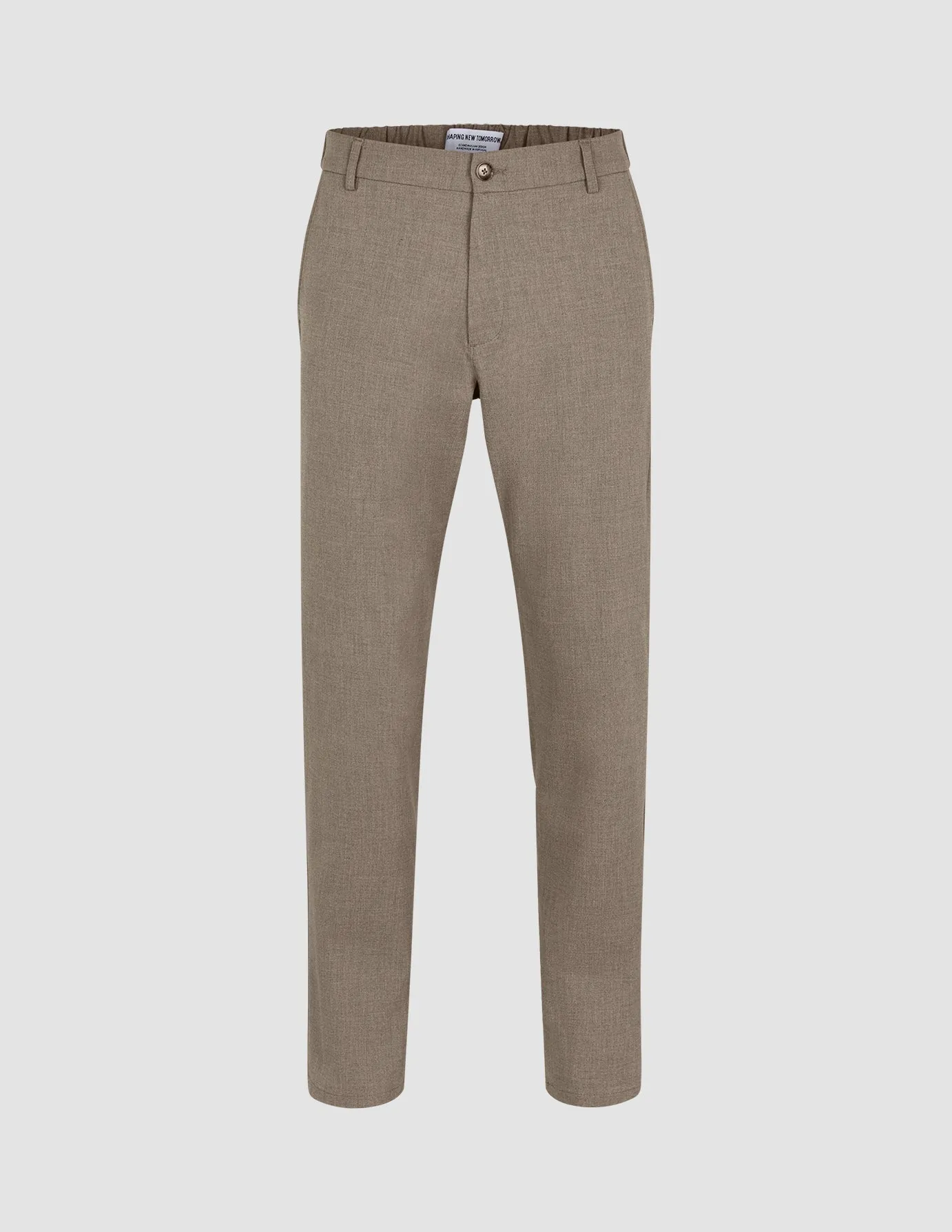 Essential Pants Relaxed Fit Dark Beige Melange