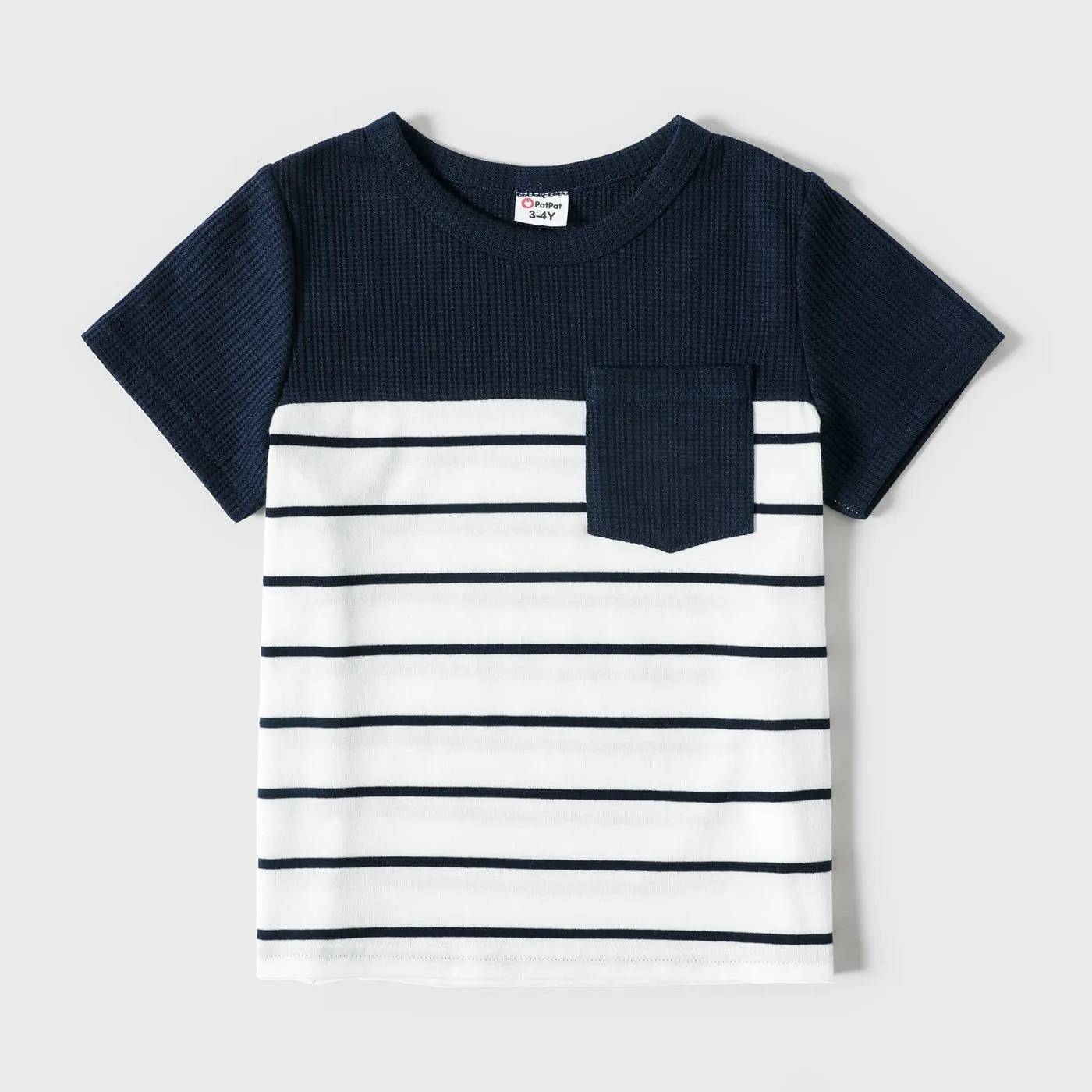 Family Matching Solid Spaghetti Strap Dresses and Striped Colorblock Short-sleeve T-shirts Sets