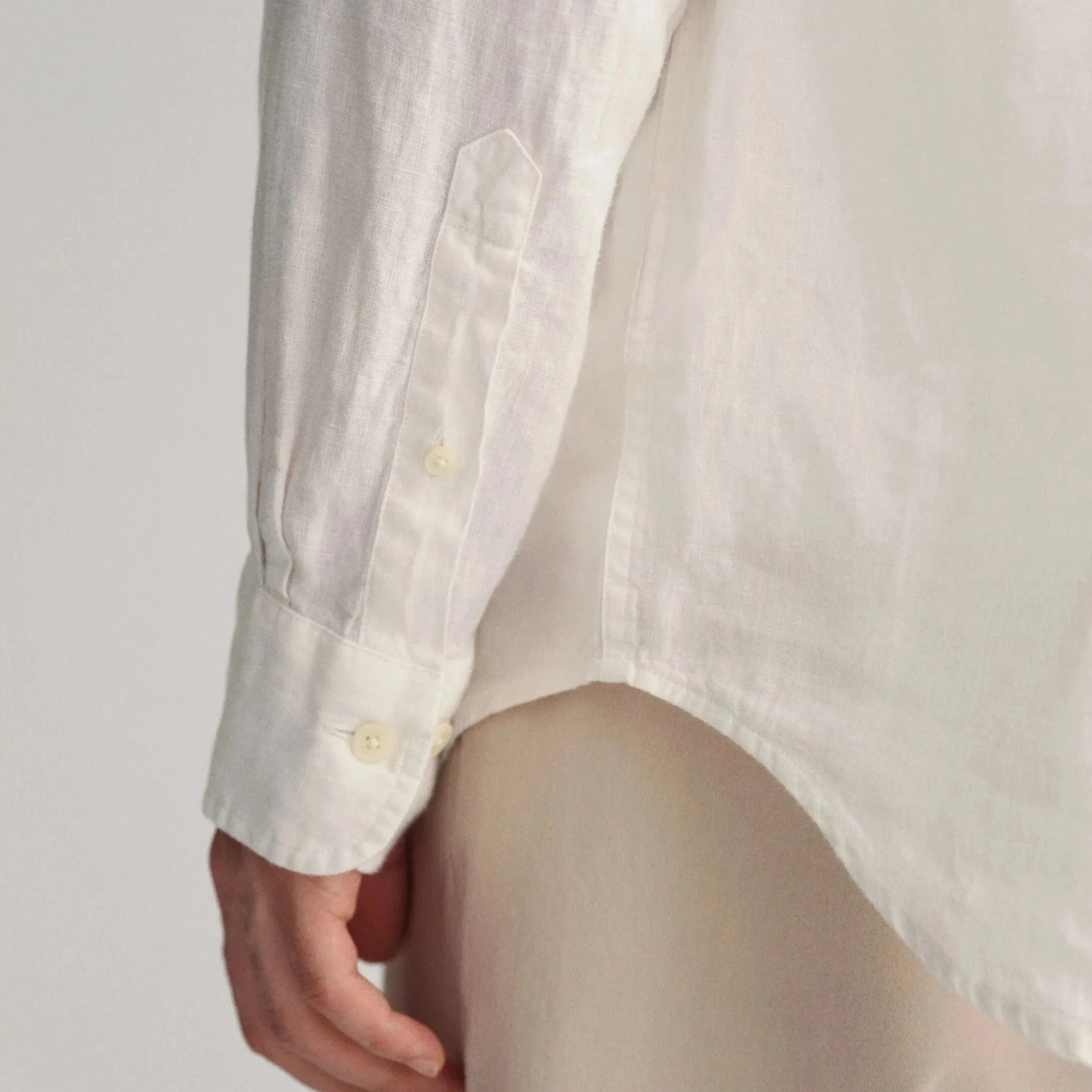 GANT Regular Fit Linen Shirt White