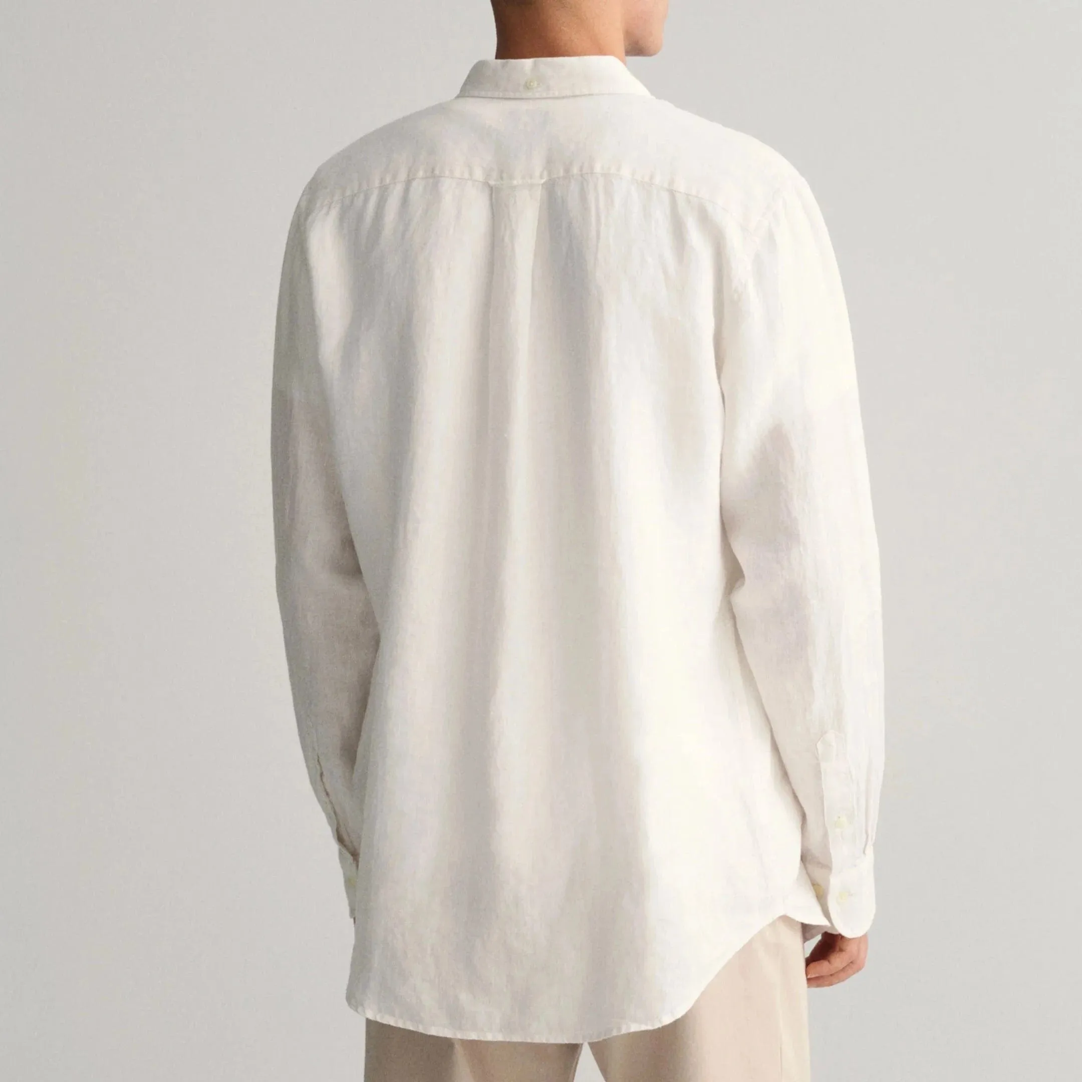 GANT Regular Fit Linen Shirt White