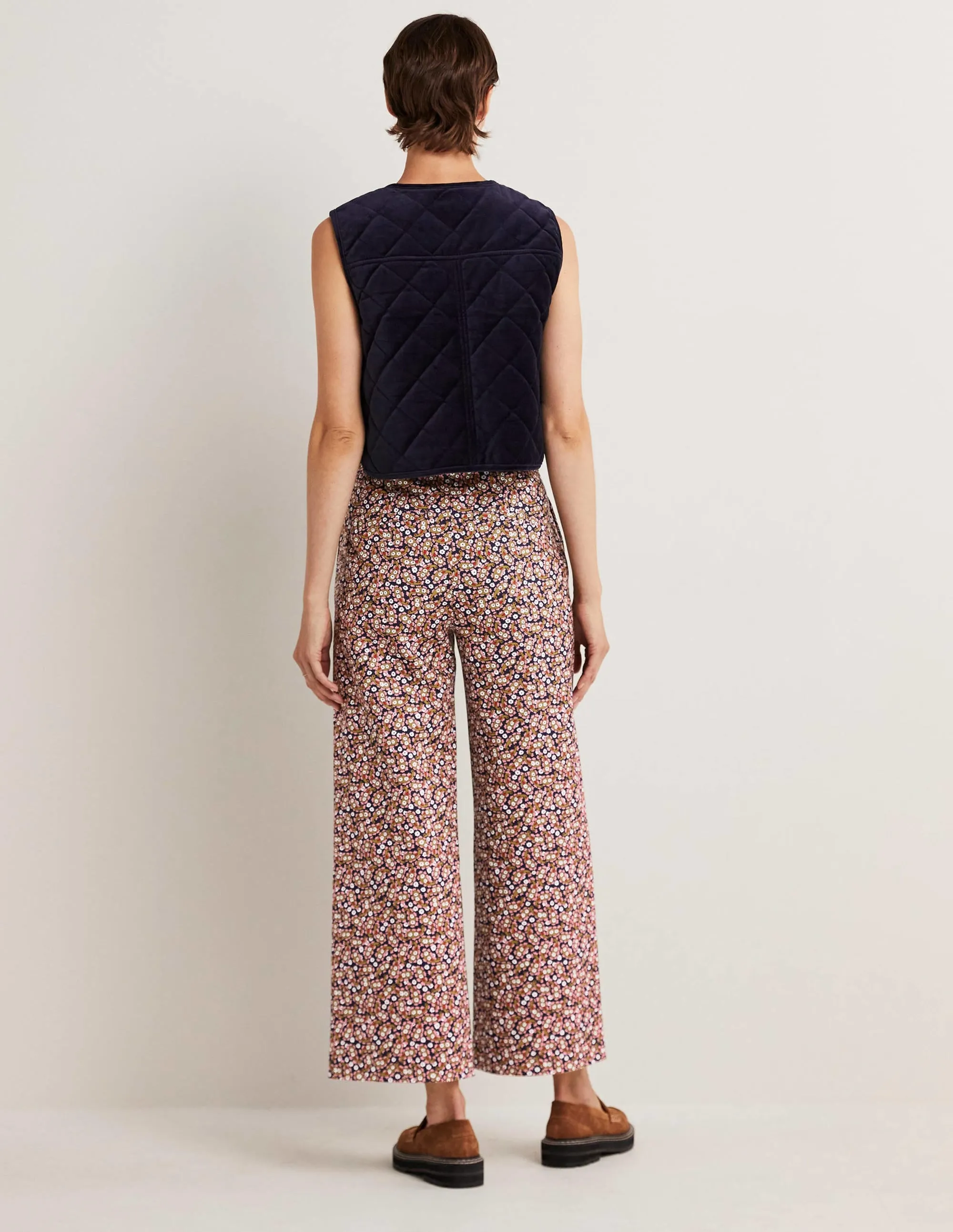 High Waisted Richmond Trousers-Citronelle, Petal Paisley