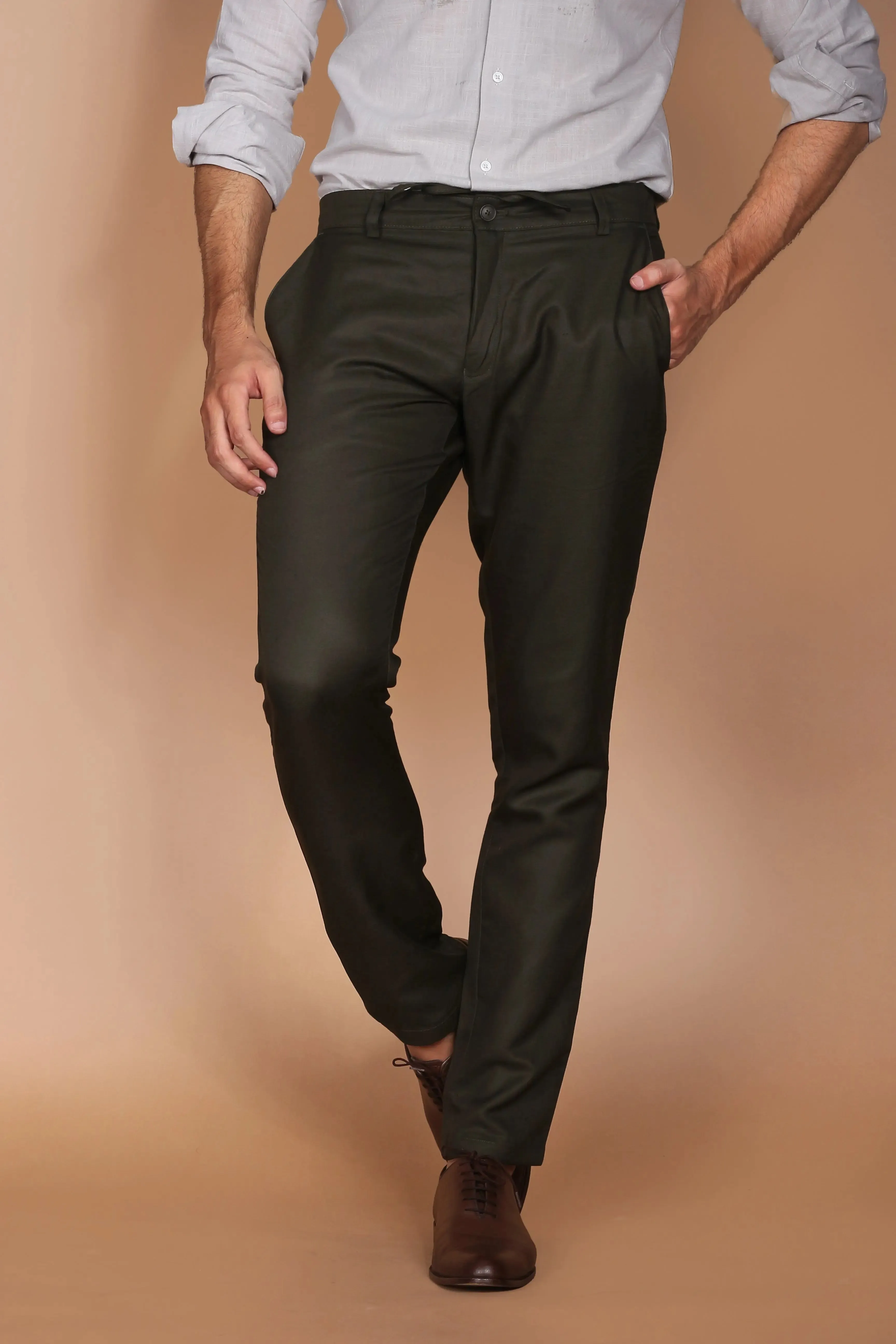 Hunter Green Linen Trousers