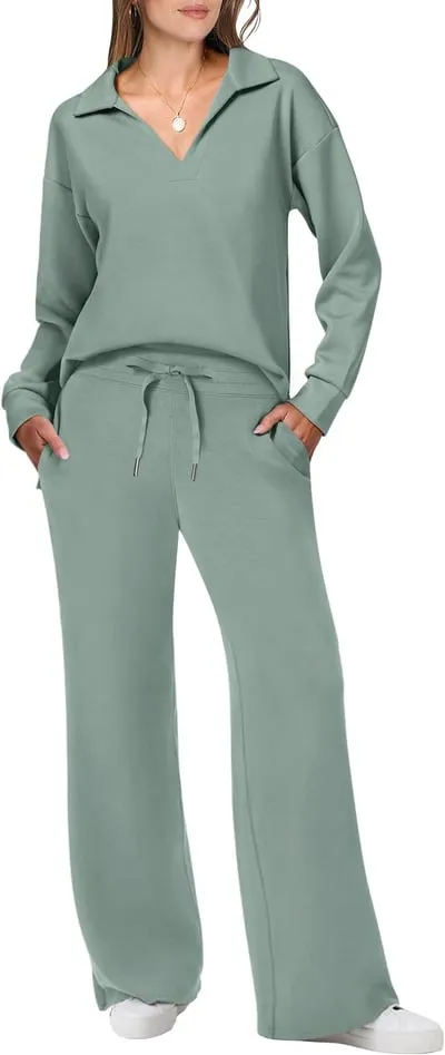 Ivyshape | Casual Sweater & Pants Travel & Lounge Set