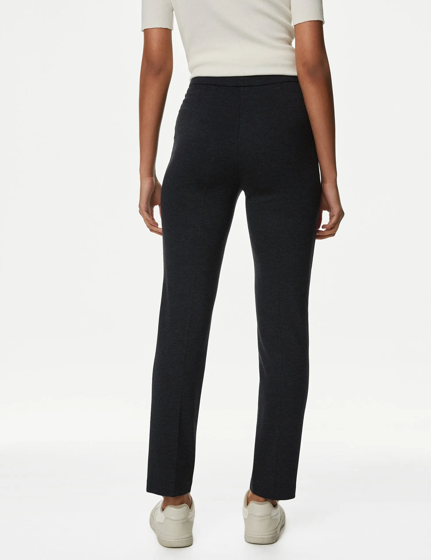 Jersey Slim Fit Ankle Grazer Trousers 