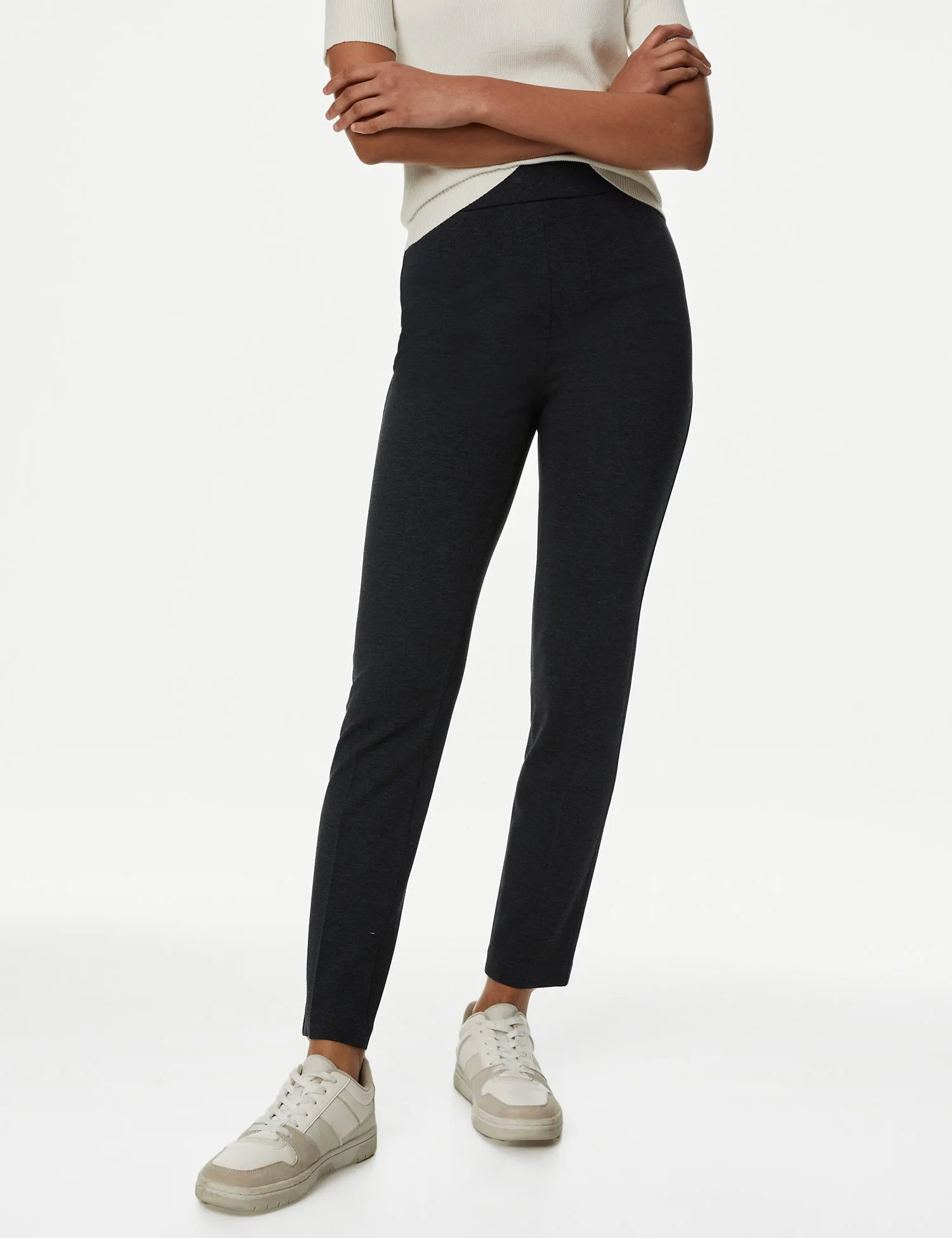 Jersey Slim Fit Ankle Grazer Trousers 