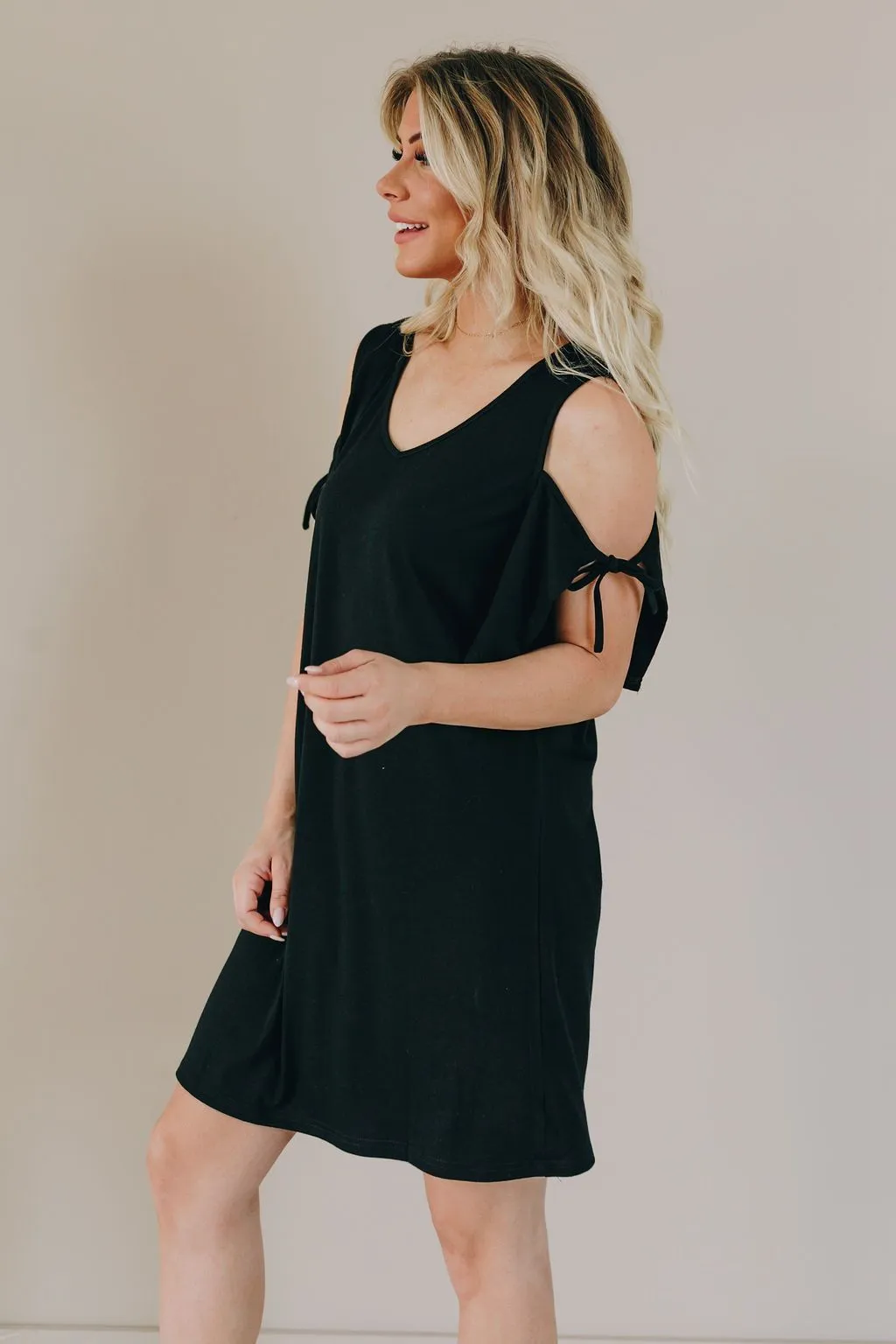 JoJo Cold Shoulder Shift Dress