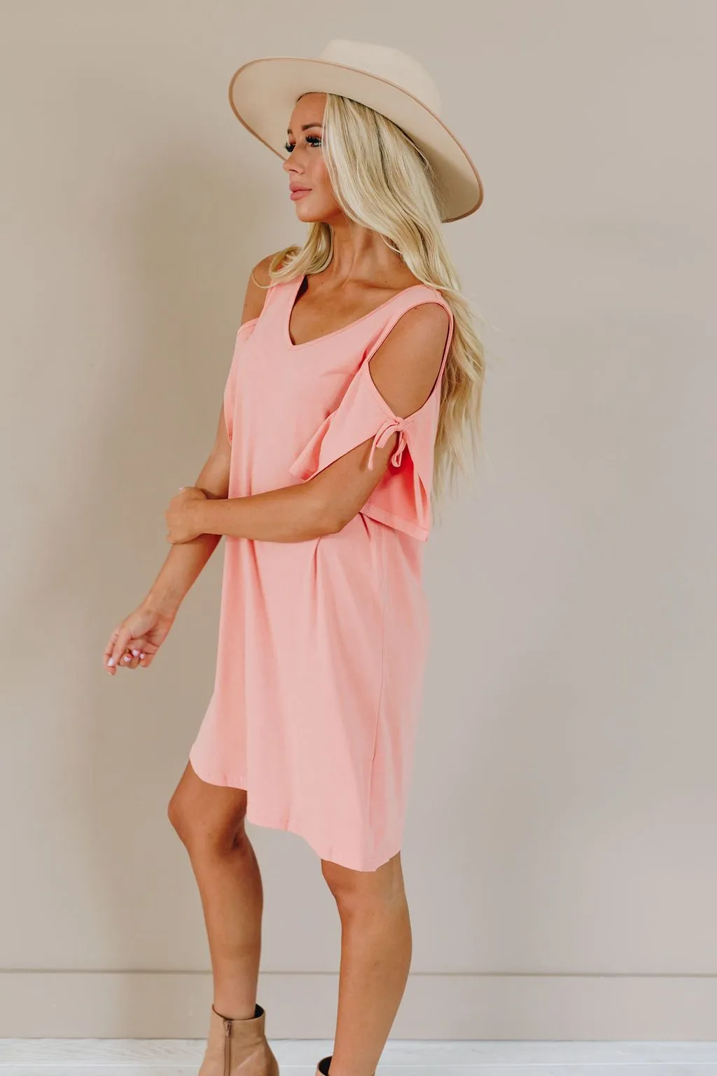 JoJo Cold Shoulder Shift Dress