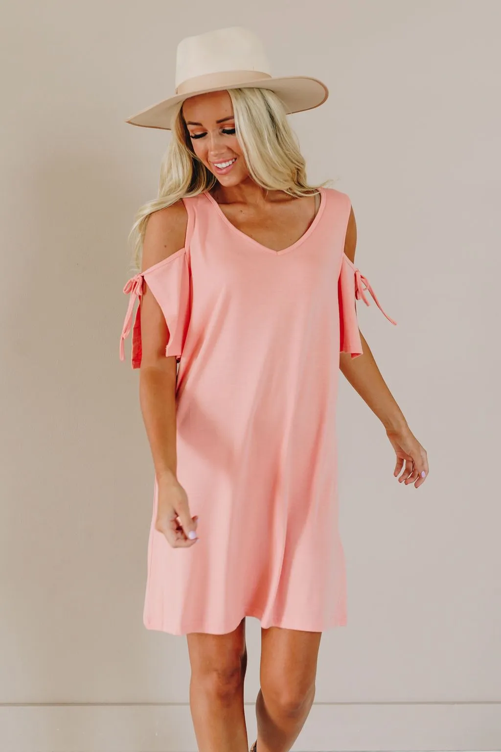 JoJo Cold Shoulder Shift Dress