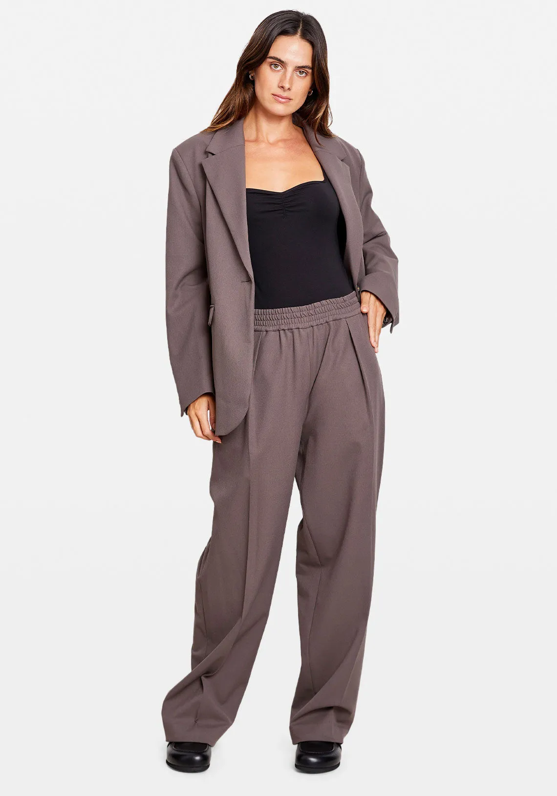 JULIA TROUSERS DARK BRINDLE