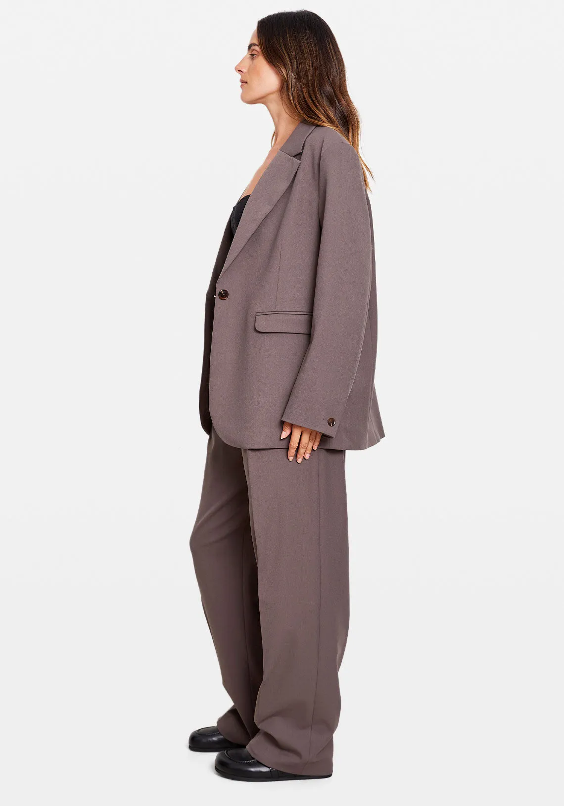 JULIA TROUSERS DARK BRINDLE