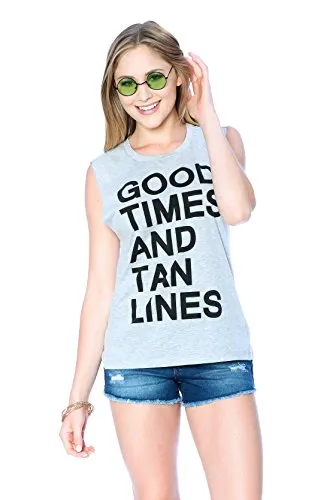 Khanomak Women's Sleeveless Shirt Tank Top Graphic Tee's 1976 California Summer