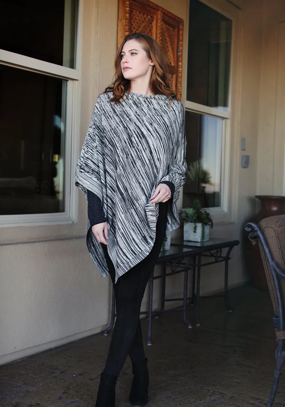 Loving Thread Eco-chic LUXE 2-Tone Organic Cotton 5-Way Poncho Wrap (4 Colors)