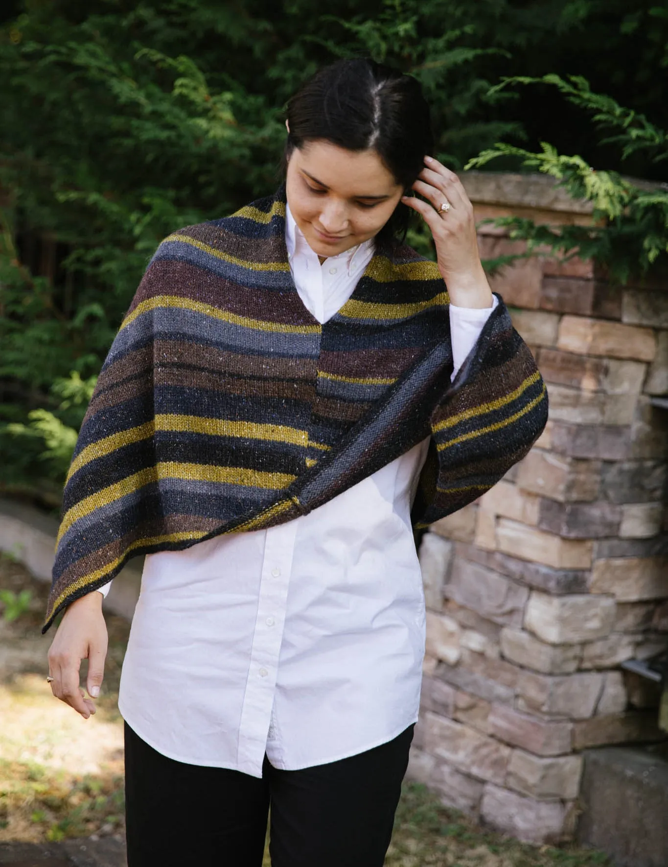 Lucky Striped Poncho Pattern