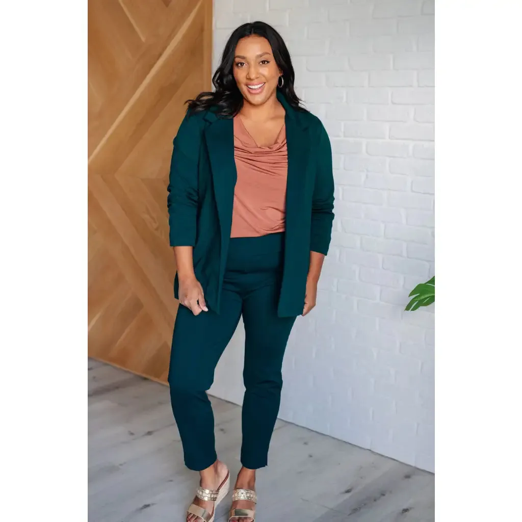 Magic 3/4 Sleeve Blazer in Hunter Green