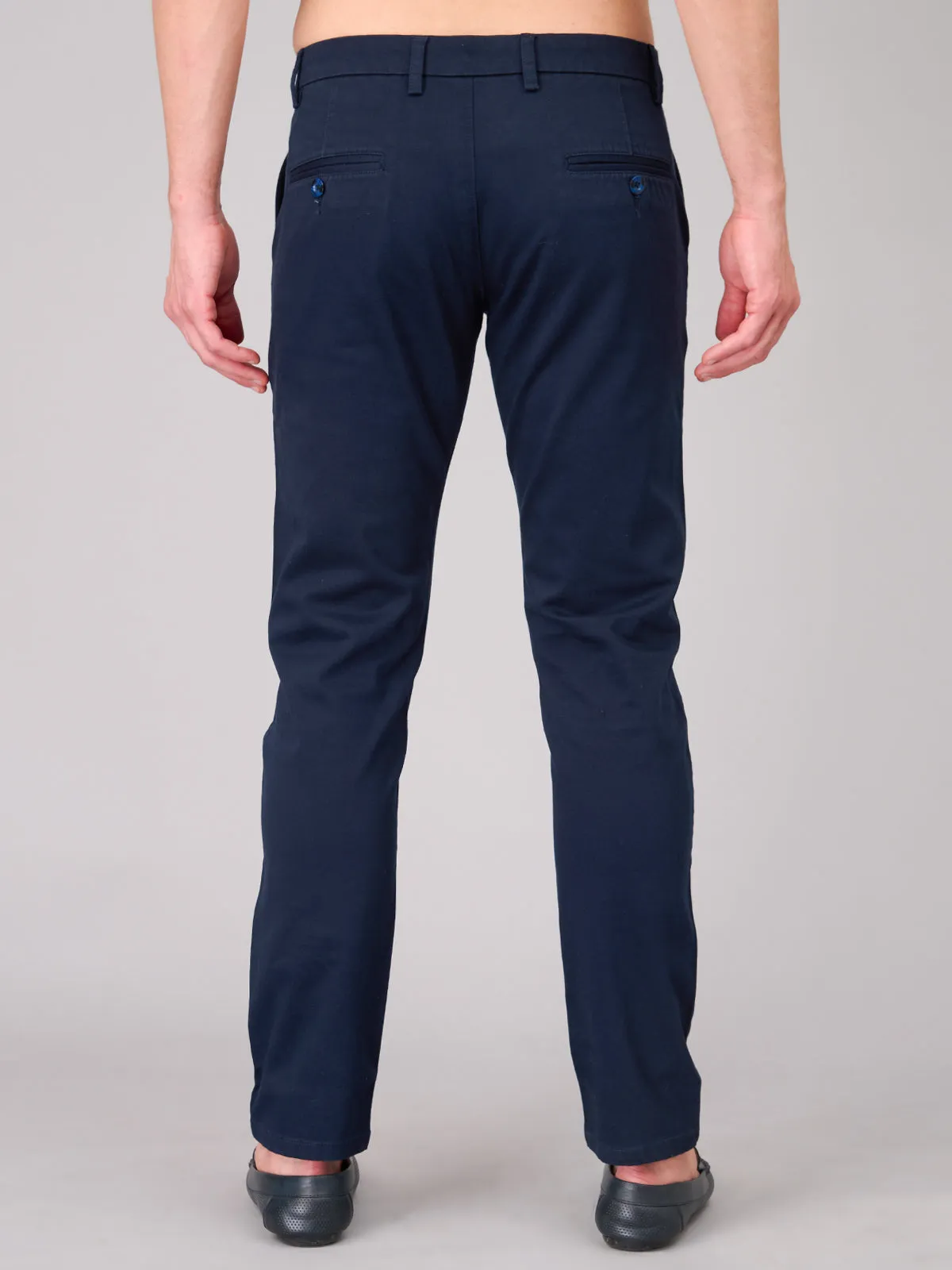 Men Blue Cotton Trouser (GBTMK7653 )