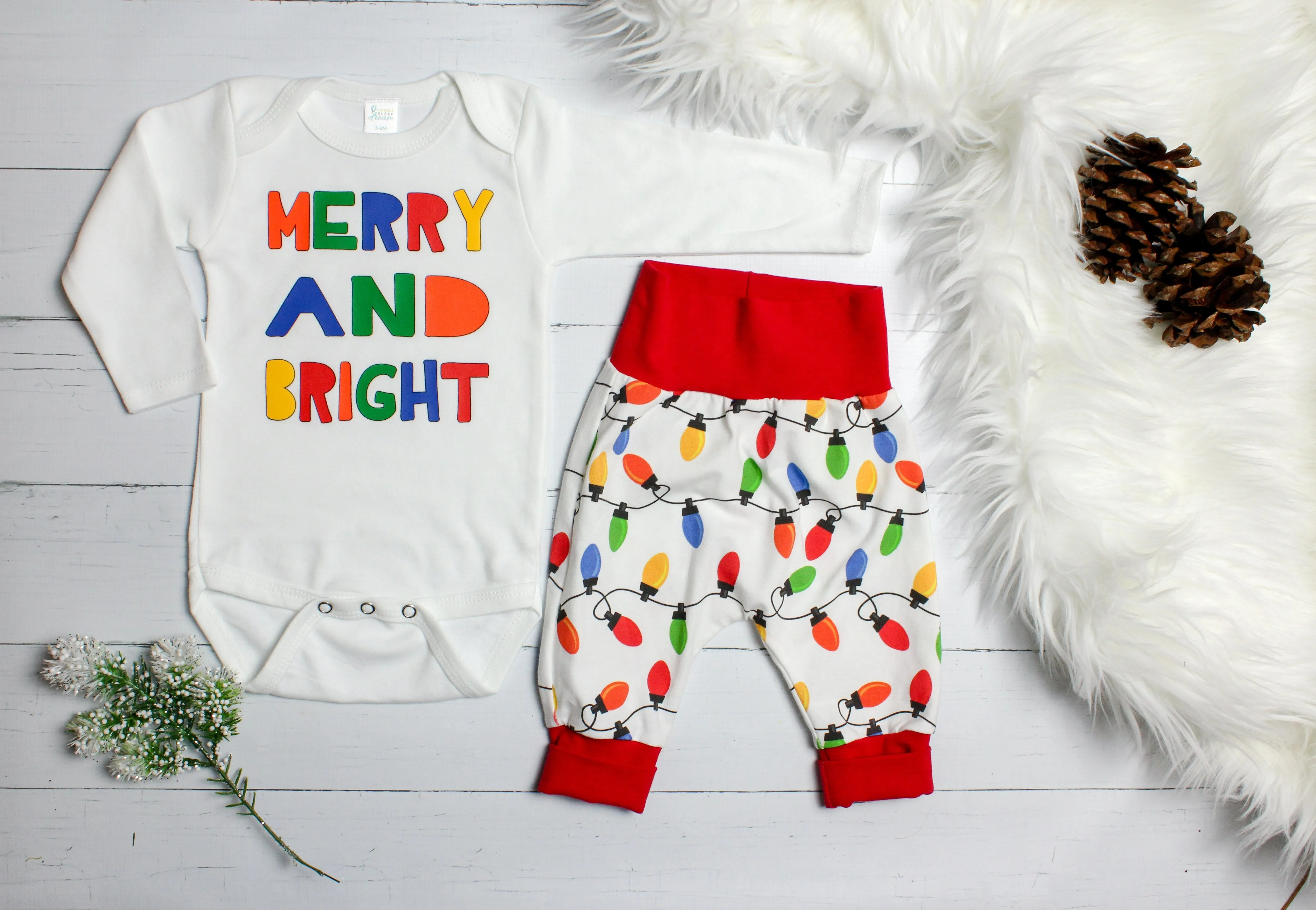 Merry & Bright | White Onesie