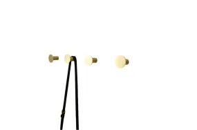 Modern Round Brass Metal Hooks, Single Organizer, Hat Rack, Towel Hook - Brass