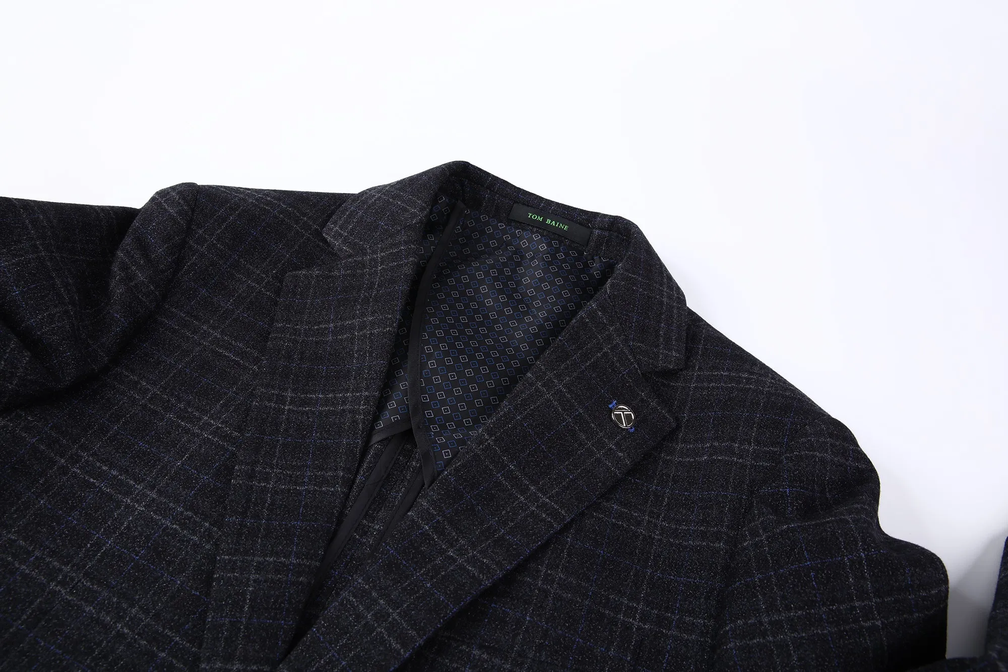 Modern Vintage Collection Sport Coat PLAID CHARCOAL TB259