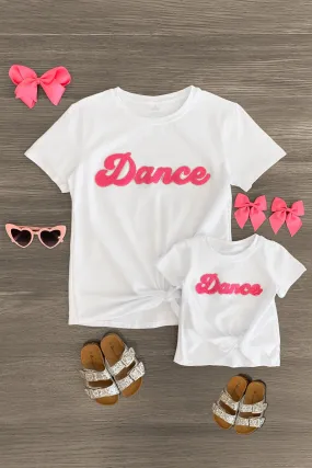 Mom & Me - "Dance" Chenille Patch Short Sleeve Top