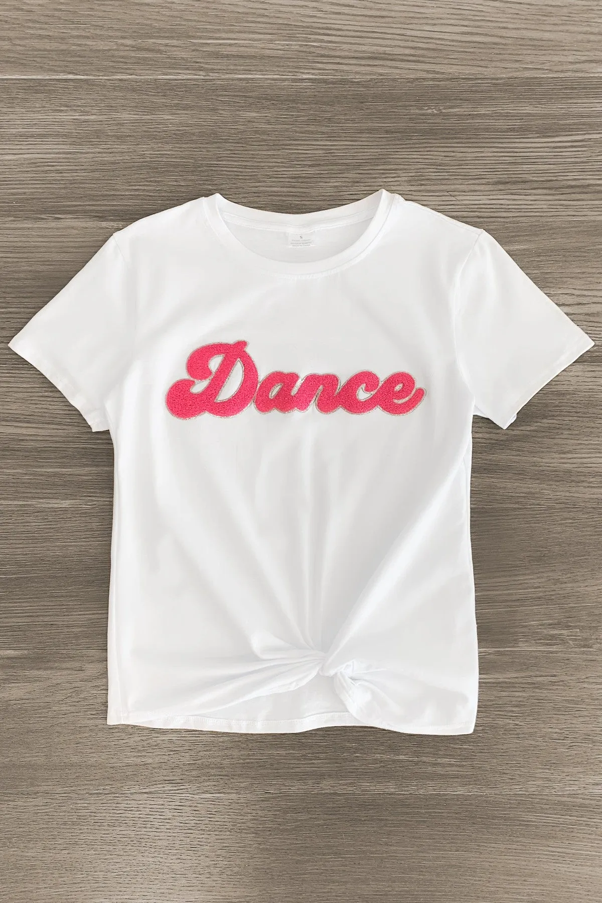 Mom & Me - "Dance" Chenille Patch Short Sleeve Top