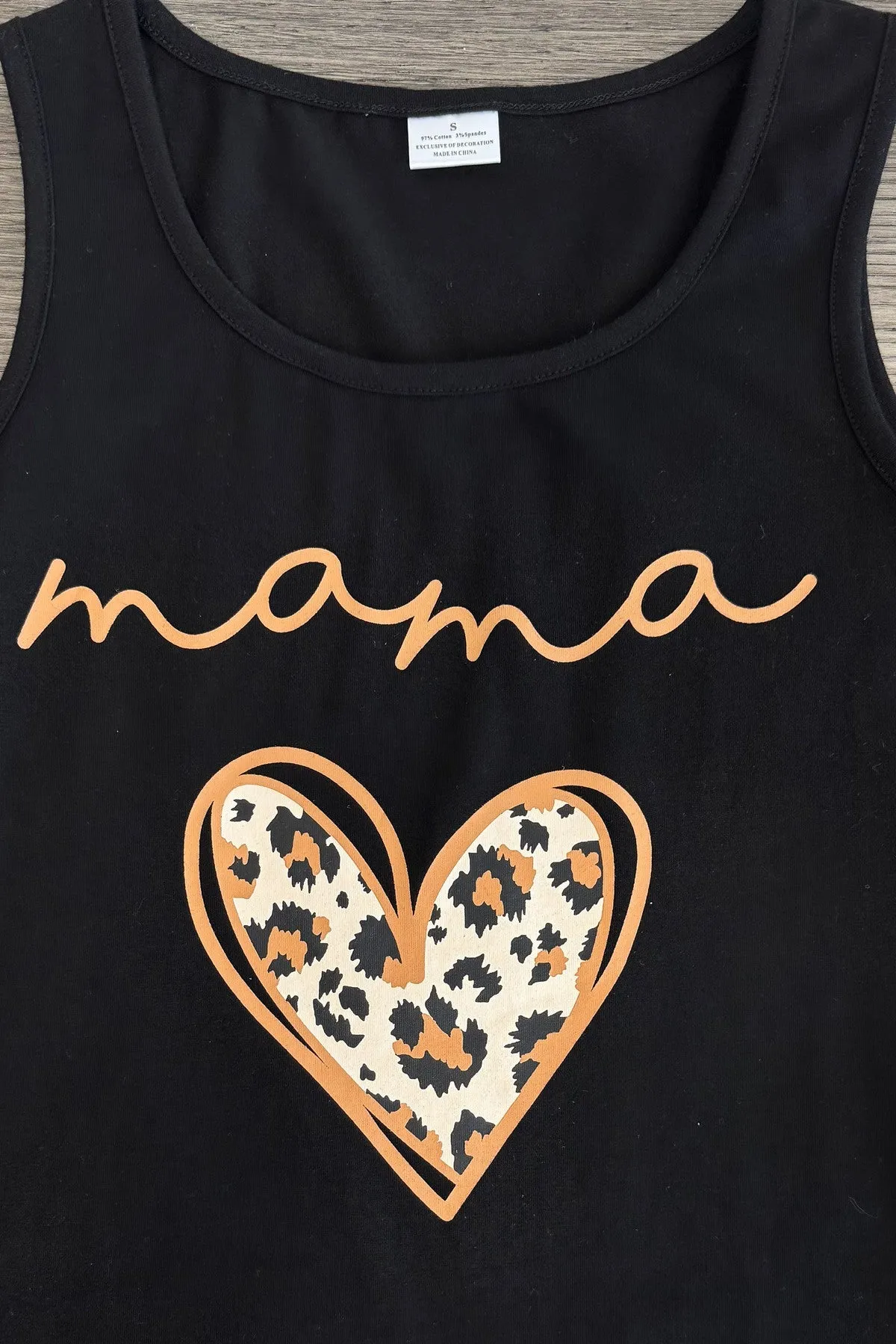 Mom & Me - "Mama & Mini" Black Fringe Tank Top