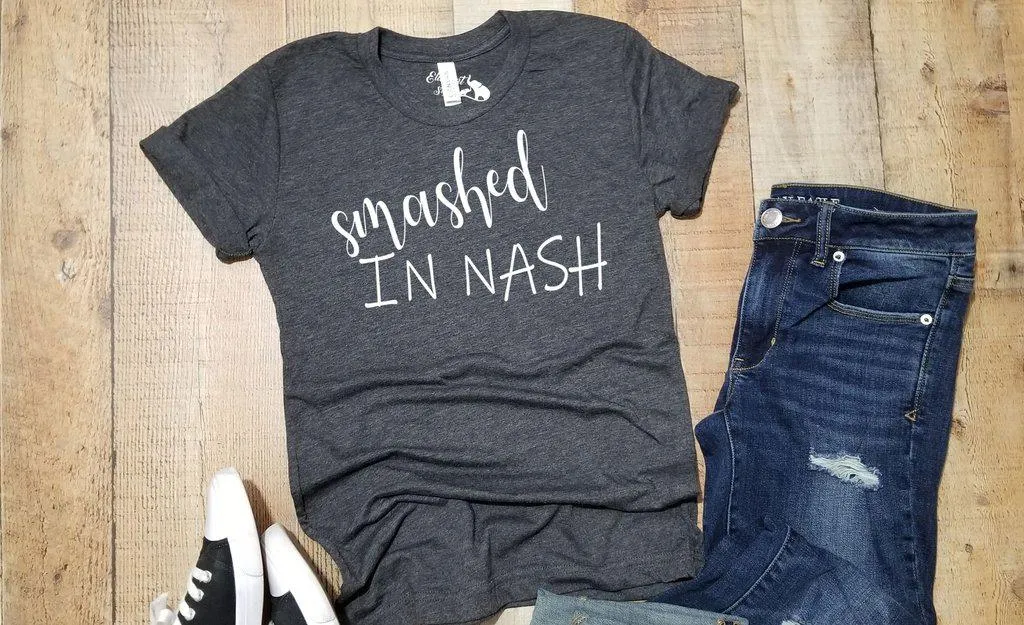 My Last Bash | Smashed In Nashville Bachelorette Party Bridal Wedding Shirts