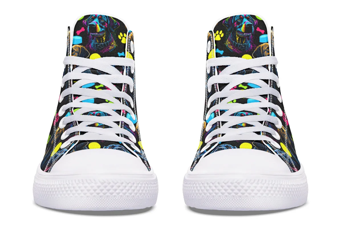 Neon Dogs High Tops