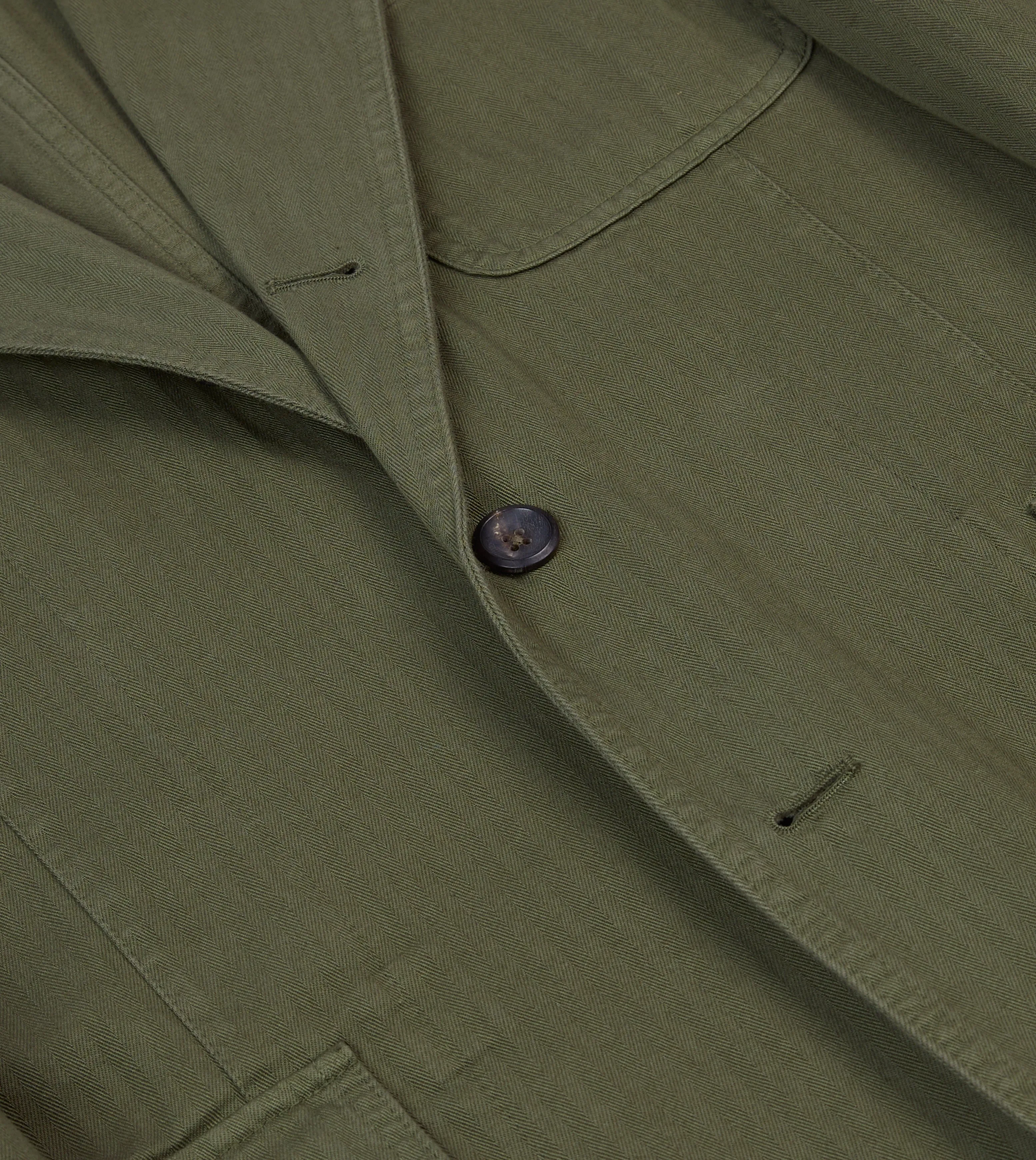 Olive Herringbone Cotton Games Blazer Mk. I