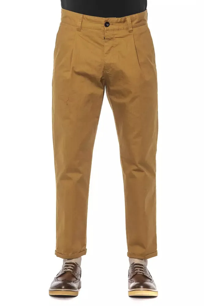 PT Torino Brown Cotton Mens Trouser