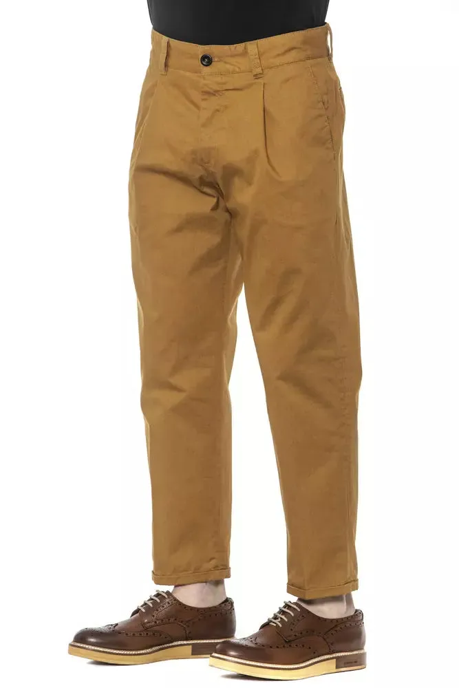 PT Torino Brown Cotton Mens Trouser