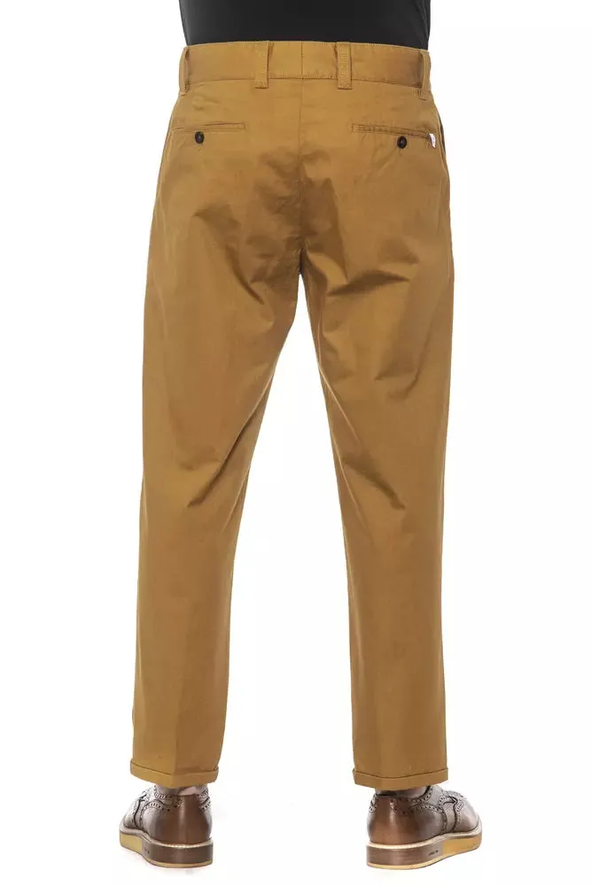 PT Torino Brown Cotton Mens Trouser