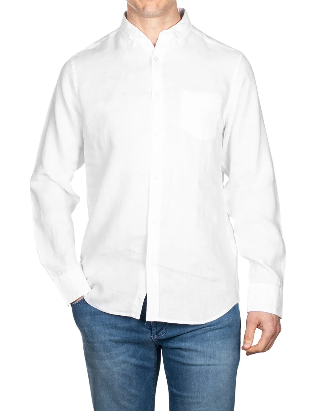 Regular Linen Shirt White