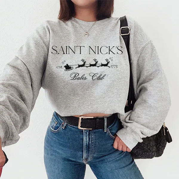 Saint Nick's Babes Club Sweatshirt - Christmas Sweatshirt - Sizes S to 5XL