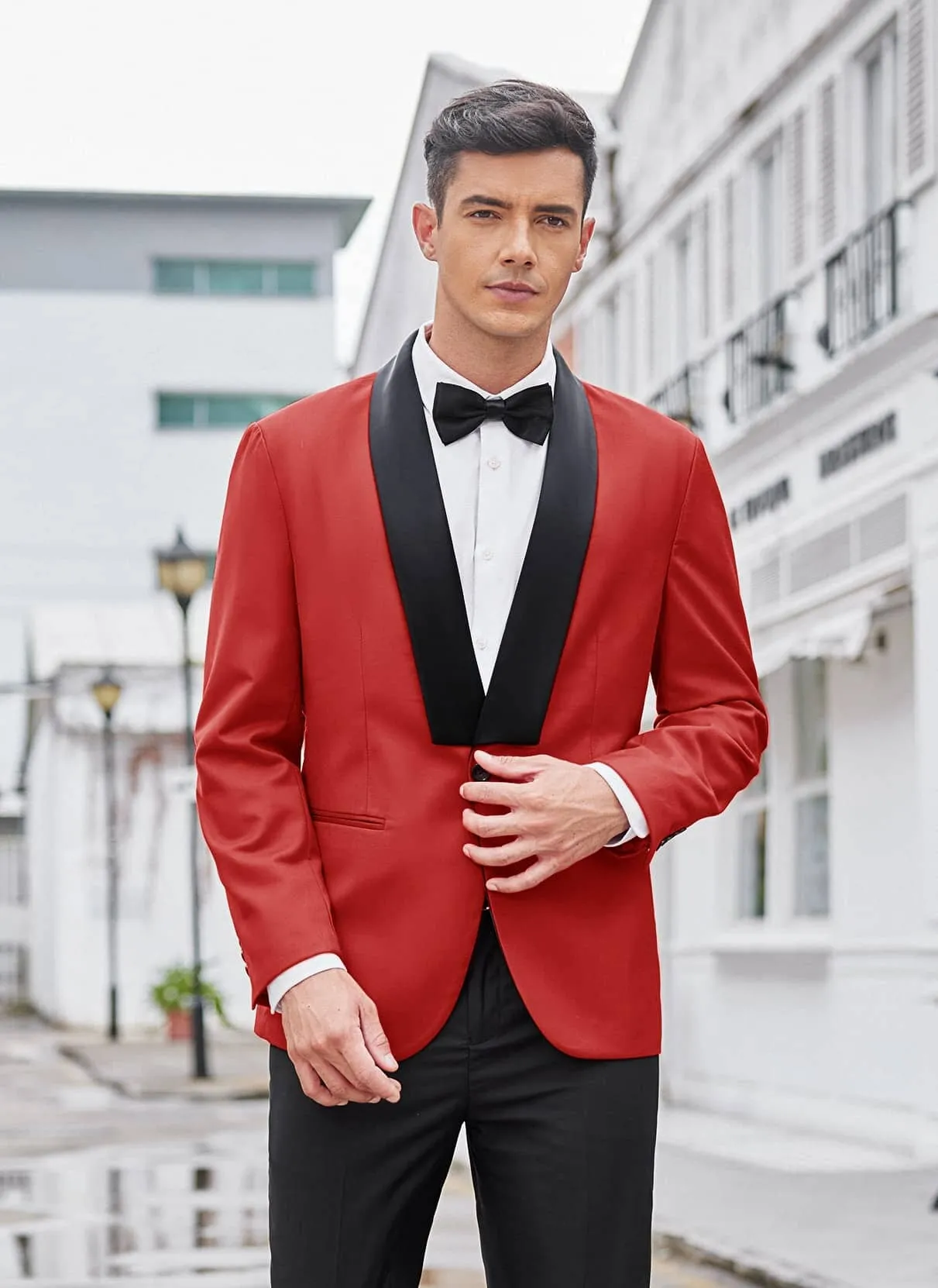 Slim Fit Suits One Button Shawl Lapel Tuxedo (US Only)